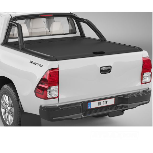 RealTruck - Mountain Top MTRA Rollcover in black for Toyota Hilux XC (16-) - Knife-proof lamellas
