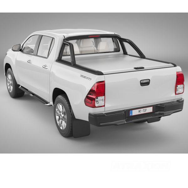 RealTruck - Mountain Top MTR Rollcover in silver for Toyota Hilux DC (16-) - Incl locking bracket for tailgate