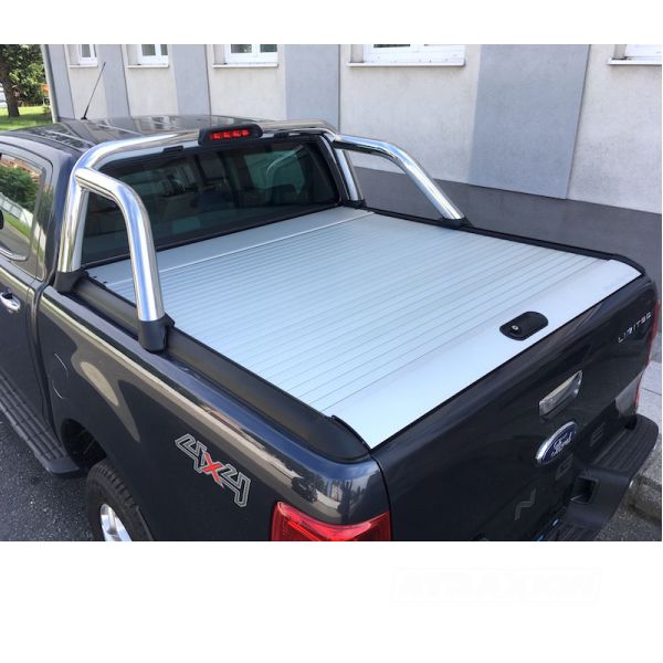 RealTruck - Mountain Top MTR Rollcover in silver for Ford Ranger DC (non Wildtrak) (11-22)