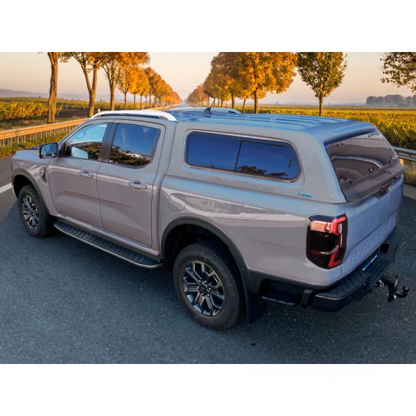 Hardtop Aeroklas Stylish for Ford Ranger Double Cab (23-) -Sliding side windows -with central locking