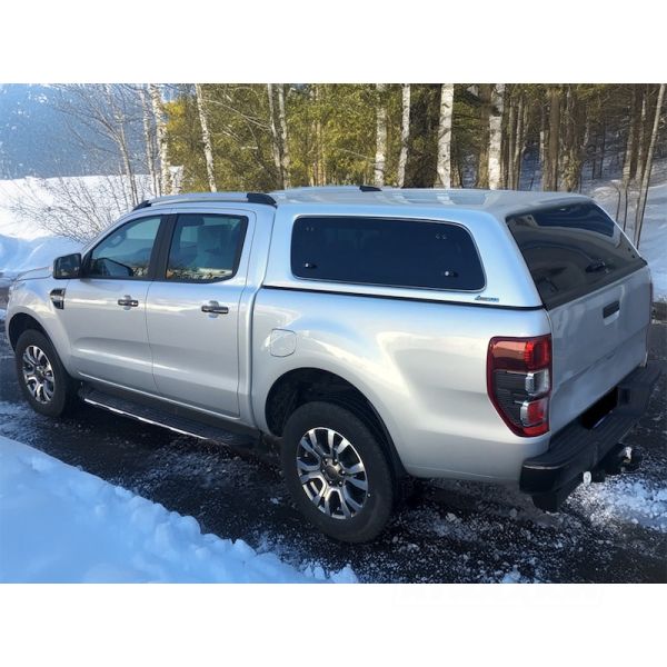 Hardtop Aeroklas Stylish for Ford Ranger Double Cab (2012 - 22) in PMECS copper red -Pop-up side window -with central locking