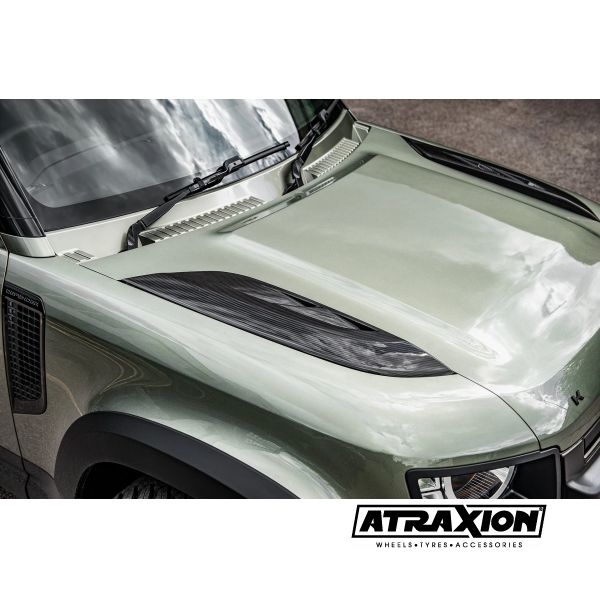 Aérateurs de capot en carbone apparents pour Land Rover Defender 90/110
