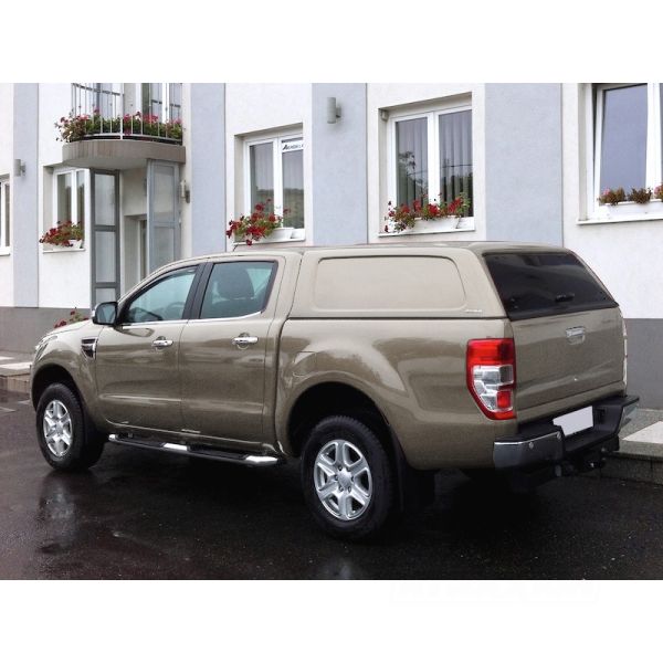 Hardtop Aeroklas Commercial for Ford Ranger Double Cab (2012 - 22) in PMECS copper red -No side windows -with central locking