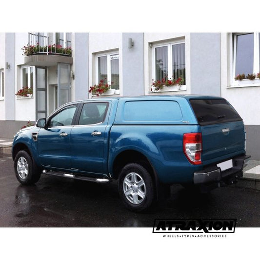 Hardtop Aeroklas Commercial for Ford Ranger Double Cab (2012 - 22) in PMECS copper red -No side windows -with central locking