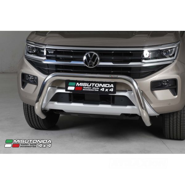 Misutonida inox Bullbar 76mm for Amarok (23-) -EU -cert