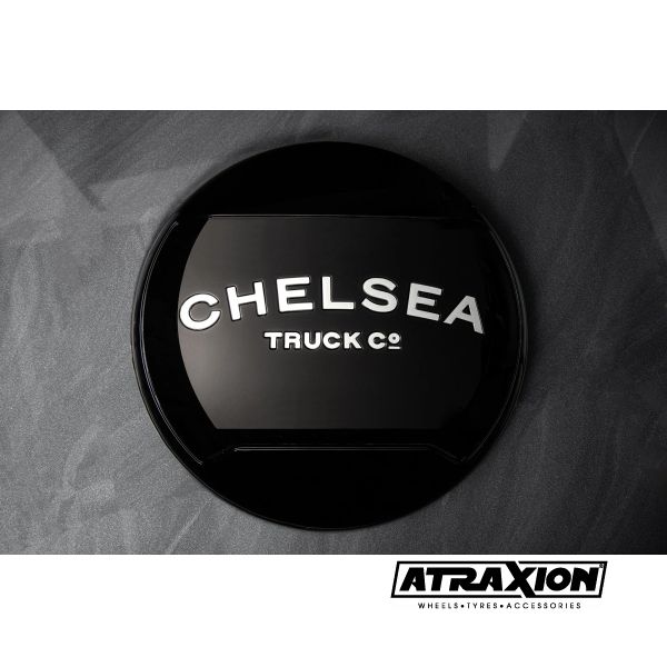 Kokosnootbelettering voor Chelsea Truck Company Harde reservewielhoes voor Land Rover Defender 90/110/130