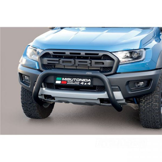 Misutonida inox in black coating bullbar 76mm for Ranger Raptor (19-22) -EU -cert