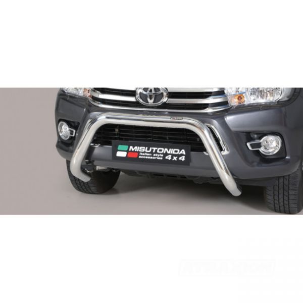 Misutonida inox Bullbar 76mm for Hilux ( 16 - 20) -EU -cert
