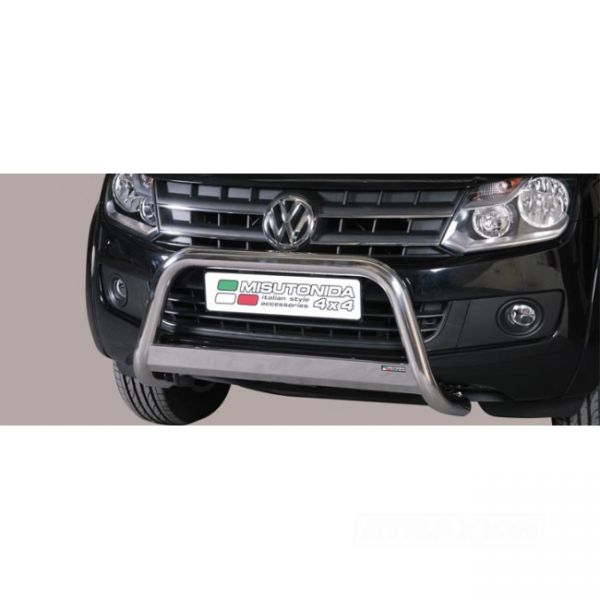 Misutonida inox in black coating Bullbar with crossbar 63mm for Amarok (Trend Line) ( 10-) -EU -cert