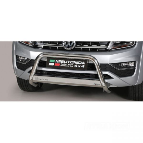 Misutonida inox Bullbar with crossbar 63mm for Amarok (Highline/V6) ( 10- & 16-) -EU -cert