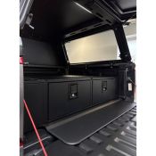 Ruuud double roller drawer system with locking infill pods for VW Amarok DC (23-) (Non drilling installation - compatible with Aeroklas 5-pc bedliner only!)