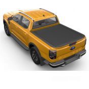 RealTruck - Mountain Top EVOm Manual Rollcover in black Ford Ranger DC & Ranger Raptor + VW Amarok DC (23-)