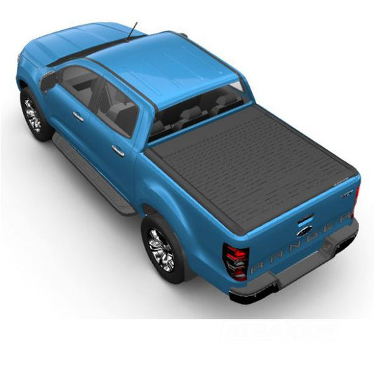 RealTruck - Mountain Top EVOm Manual Rollcover in black for Ford Ranger DC (non Wildtrak) (11-22)
