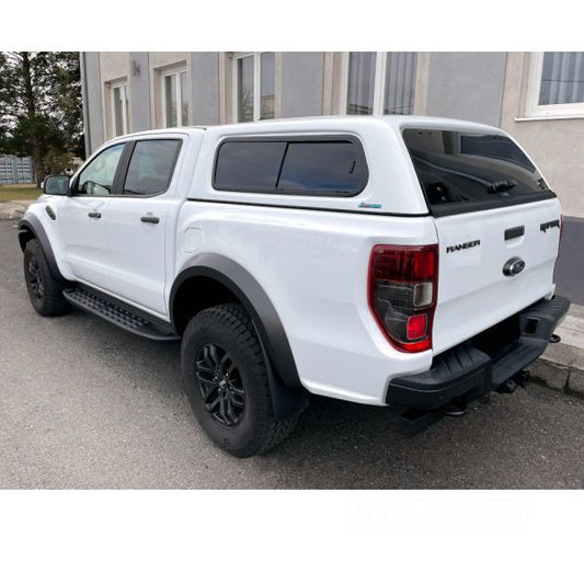 Hardtop Aeroklas Stylish for Ford Ranger Double Cab (12-22) in color -Sliding side windows -with central locking