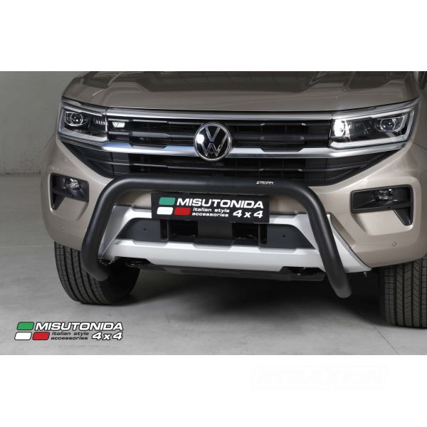 Misutonida inox in black coating Bullbar 76mm for Amarok (23-) -EU -cert
