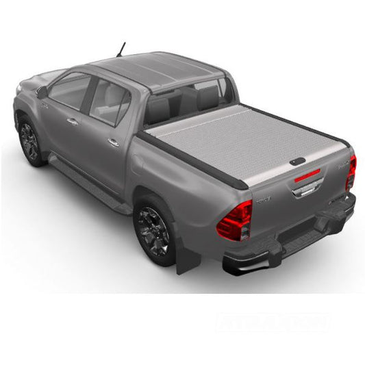 RealTruck - Mountain Top MTR Rollcover in silver for Toyota Hilux XC (16-) - Incl locking bracket for tailgate