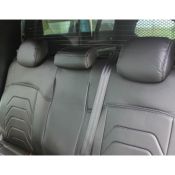 Ruuud BLACK Perforated real Leather & Skai outskirt Tailor-made 2 FRONT + REAR bench seat covers incl headrest Ford for Ranger DC (23-)