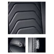 Ruuud BLACK Perforated real Leather & Skai outskirt Tailor-made 2 FRONT + REAR bench seat covers incl headrest Ford for Ranger DC (23-)