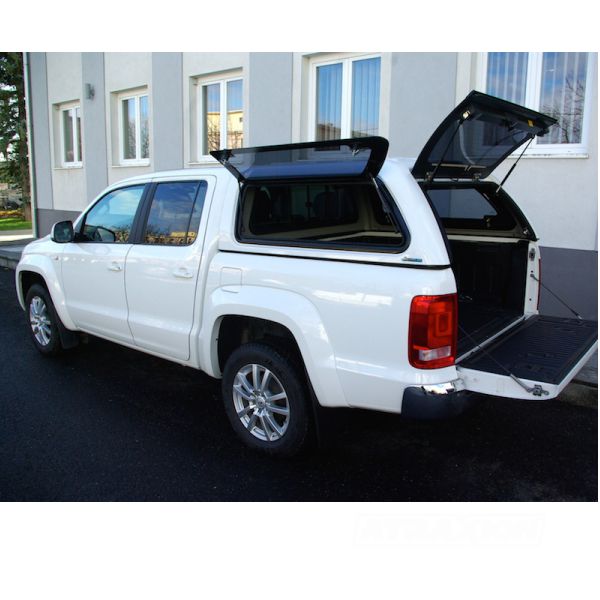 Hardtop Aeroklas Stylish for Volkswagen Amarok Double Cab (10-) in color -Pop-up Side Windows -with central locking