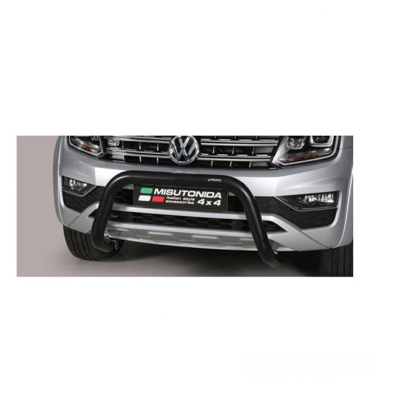 Misutonida inox in black coating Bullbar 76mm for Amarok (Highline/V6) ( 10- & 16-) -EU -cert